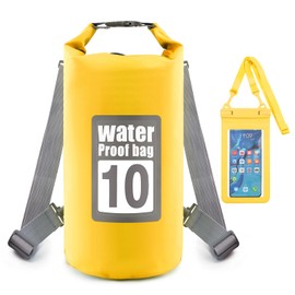 Artmitz 10L Waterproof Dry Bag for Kayaking Swimming Boating Camping Hiking, yellow, Outdoor