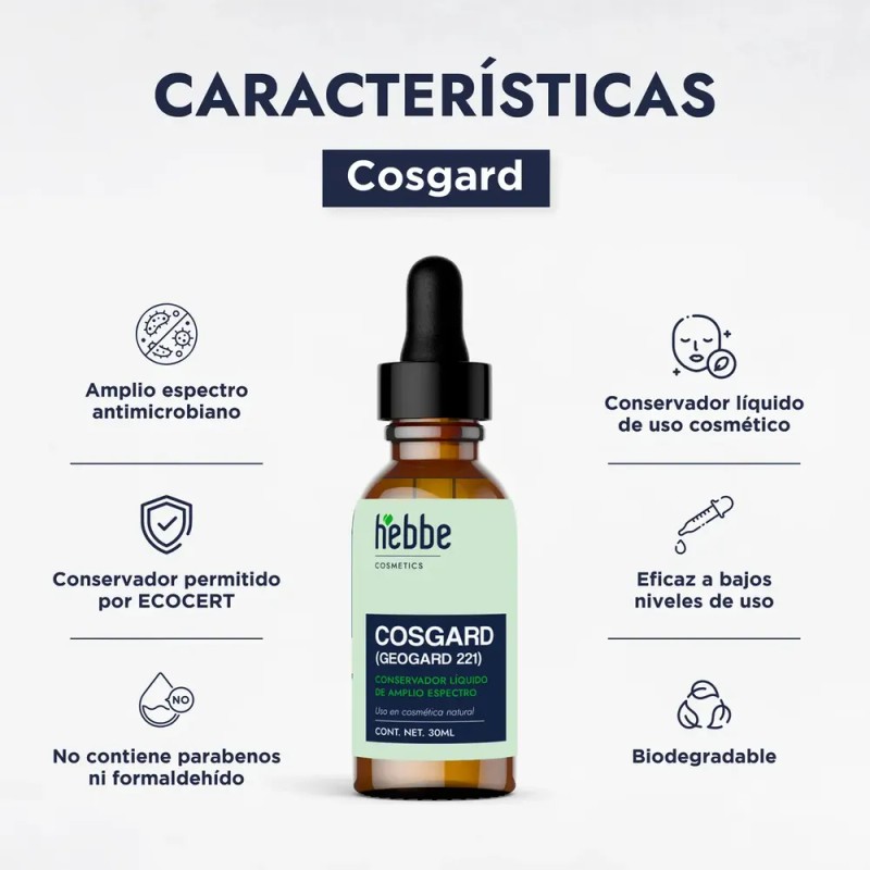 Conservador Natural Hebbe Geogard 221 Libre Parabenos Aceite 30ml