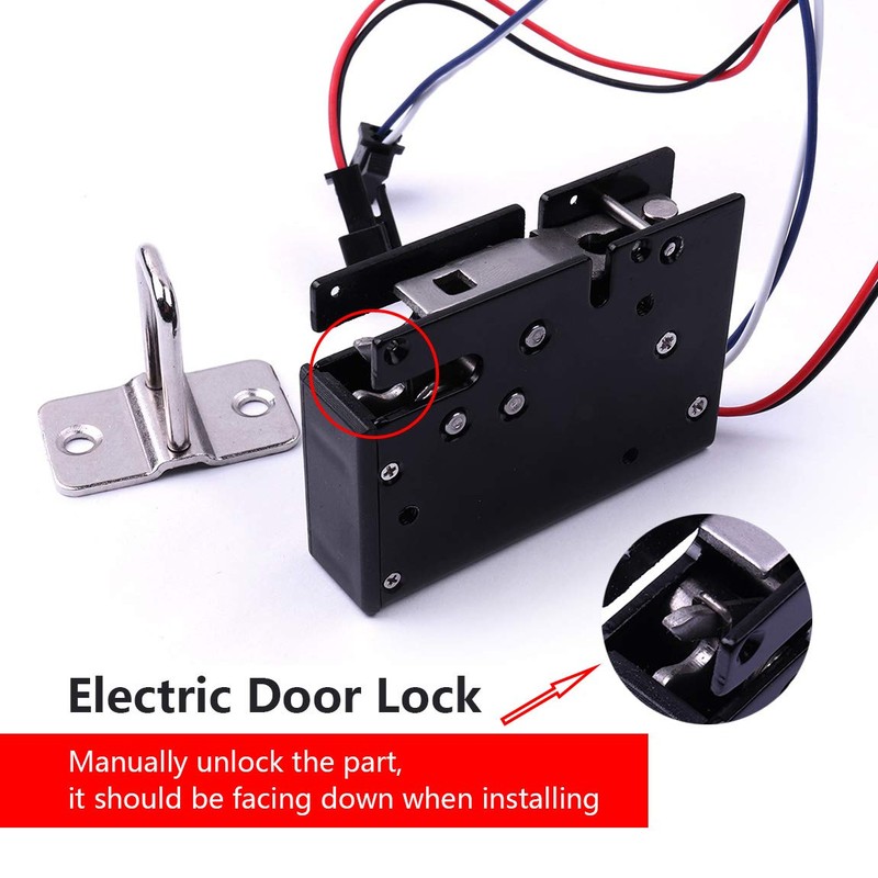 ATOPLEE Electronic Cabinet Lock,1pcs DC 12V 3.4A Carbon Steel Solenoid