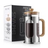 Sivaphe No-Plastic French Press Coffee Maker 34 oz, Borosilicate Glass