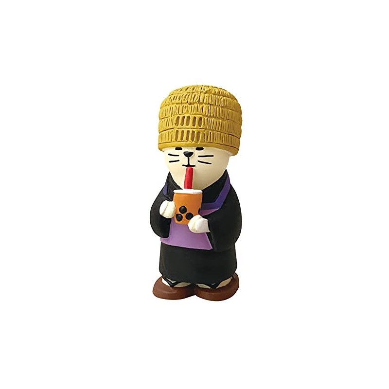 DECOLE ZCB-28444 Concombre Monk Miniature Yo-Kai, Non-Layer, Tapioca, Cat, Cat