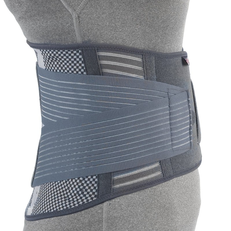 Lumbosacral Back Brace, Theratex Spinal Medium Support, Gray (Soft Splint),