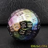 Bescon Metal Plating 100 Sided Dice, Polyhedral Solid 100 Sides