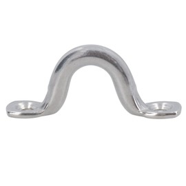 2 Pack 6mm Stainless Steel Wire Sheet Eye Tie Down Hook Strap 316 Marine Grade