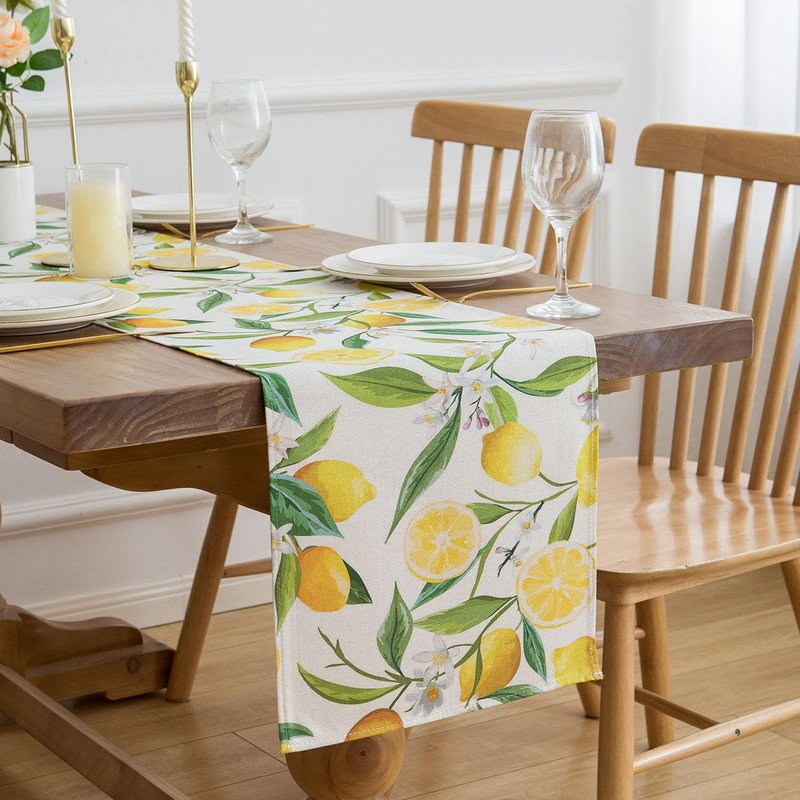 Modern Table Runner Lemons Table Runner Living Room Yellow 33