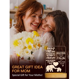 Ammonite Gifts for Mum, Mum Birthday Gifts from Daughter Son, Night Light Presents for Mum, Bonus Best Mum Ever Gifts,Idea Gifts for Mother's Day Thanksgiving Christmas Gifts for Mum Mother Mummy