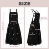 Surblue Cross Back Aprons for Women with Pockets Cute Japanese