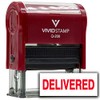 Vivid Stamp Delivered Self Inking Rubber Stamp (Red Ink) -