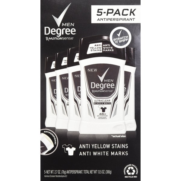Degree Men Adrenaline Series Antiperspirant & Deodorant 2.7oz 5pack +1.7oz extra