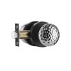 STARPY Black Door Knobs with Round Rosette, Interior Door Handles