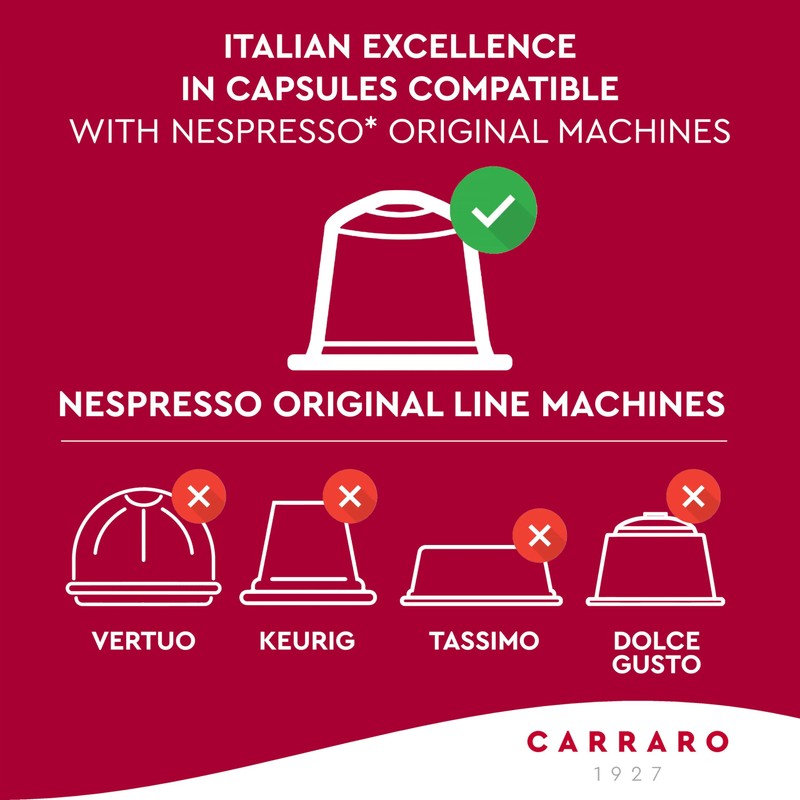 CARRARO 1927 Variety Pack Coffee Capsules - 100 Aluminium Coffee