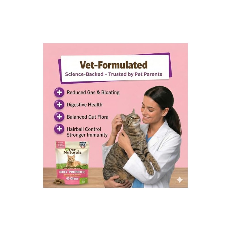 Pet Naturals Suplementos Naturales Digestión Diaria para Gatos