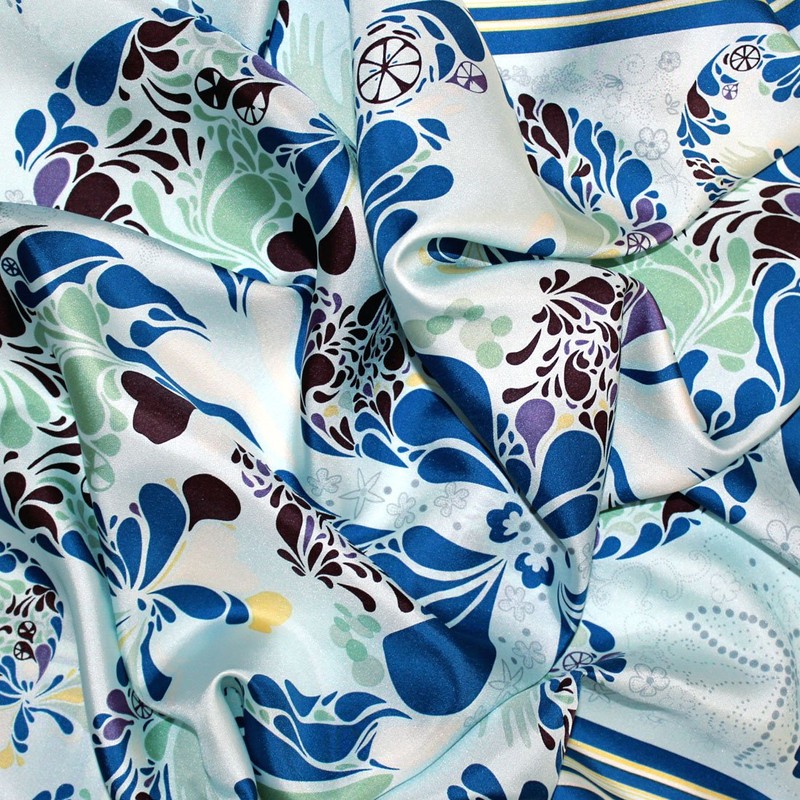Lorenzo Cana 89036 Women's Silk Scarf Elaborately Printed 100% Silk
