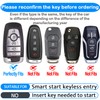 Tukellen for Ford Leather Key Fob Cover with Keychain Compatible