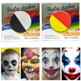 30g Classic Face and Body Paint for Kids and Adults, Red+Yellow Colour, Water Based, Easily Washable, Non-Toxic, Makeup, Body Painting for Parties, for Ages 3+
