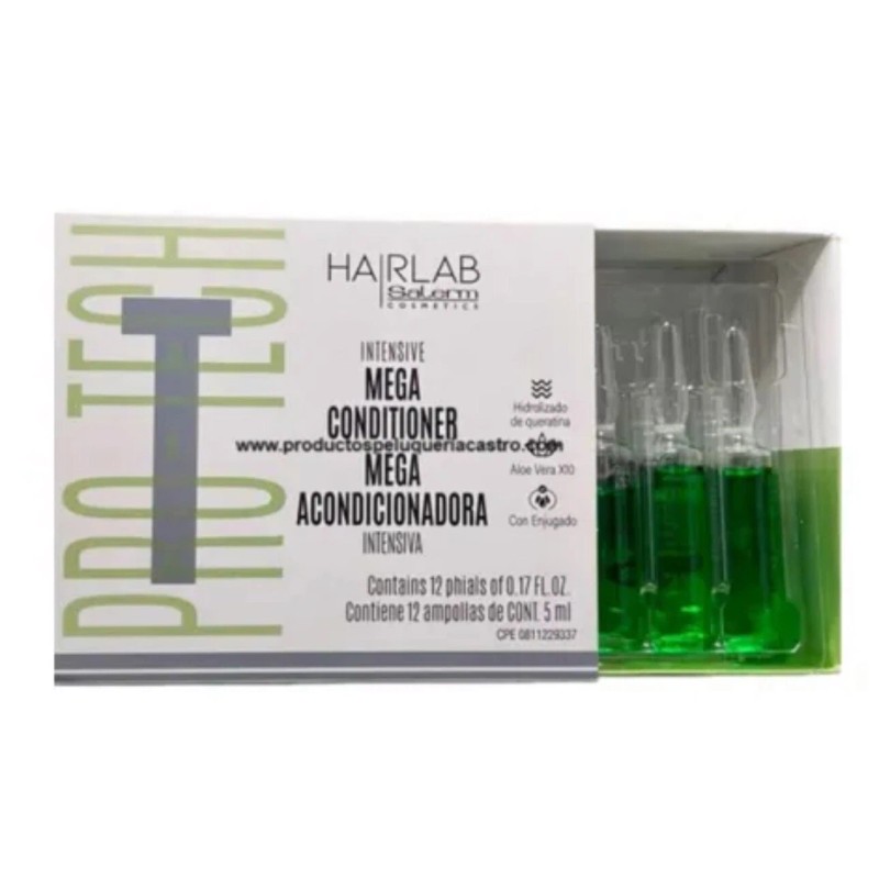 Salerm Cosmetics Mega Conditioner with Aloe Vera (12 x 0.17oz/5ml)