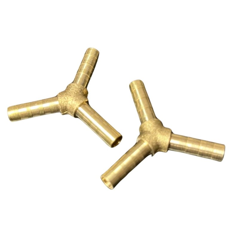 2 x T- / Y hose connectors, hose connection, adapter,