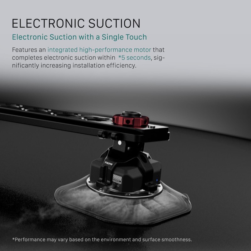 TILTA 4.5 inches Electronic Suction Cup with Multi-Functional Mounting Bracket,