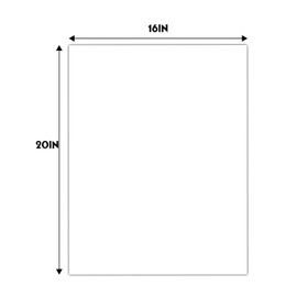 Golden State Art,Pack of 10 16x20 Backing Board - Uncut White Backboard (10-Sheets)