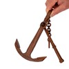 NKlaus Nautical Stick Anchor with Shackle Wooden 16 x 23