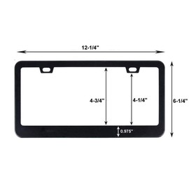 USA Police Thin Blue line Metal Black Aluminium Car License Plate Frame Holder