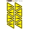 Pack of 8 Warning Stickers 6 x 5 cm Warning