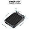 Clyxgs 8 Pipe Aluminum Heat Exchanger Cooling Water Drain Water