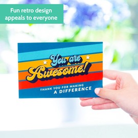 T MARIE 50 Thank You Postcards - 4x6 You Are Awesome Cards for Employee, Team, Nurse, Teacher, Volunteer Appreciation Cards and Students Recognition