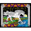 Stuff2Color Midnight Bronco - 16x20 Fuzzy Velvet Coloring Poster