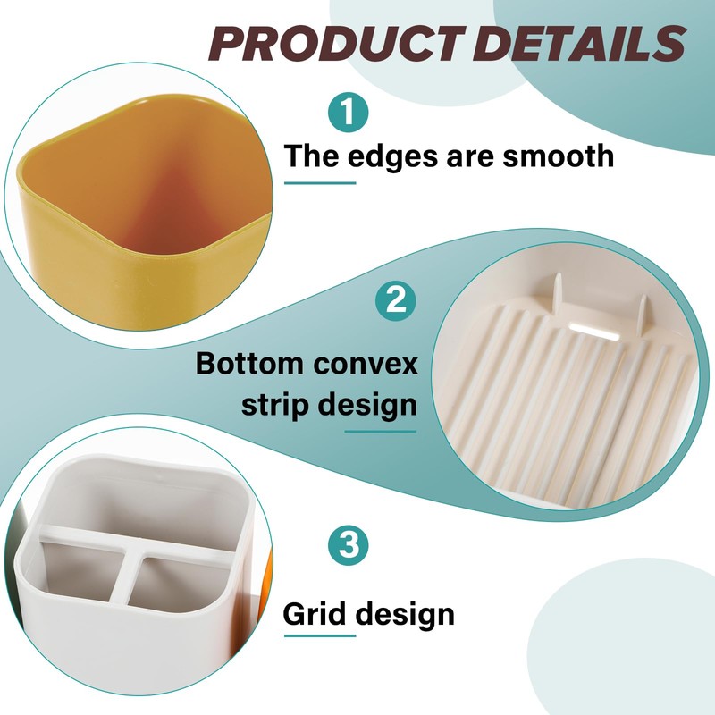 Toothbrush Holder for Bathroom, Bathroom Organizer Storage Set with 2