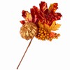 Factory Direct Craft Poly Silk Metallic Maple Leaf and Pumpkin