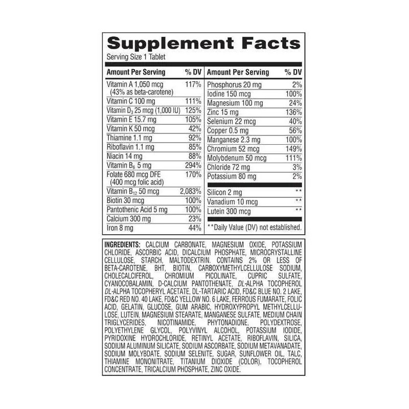 Equate Multivitamínico Mujer 100 Tabletas Sabor