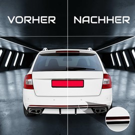 C040 Reflective Trim, Reflective Tape, Dark Grey Film Sticker for Car, Rear Reflector Darkening