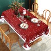 Yrendenge Christmas Tablecloth Red Tablecloth Washable Outdoor Tablecloth Rectangular Waterproof