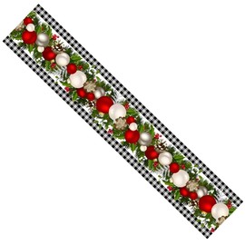 TOVINANNA Christmas Table Runner Elegant Holiday Tablecloth for Dining and Buffet Decor Festive Xmas Patterns for Parties