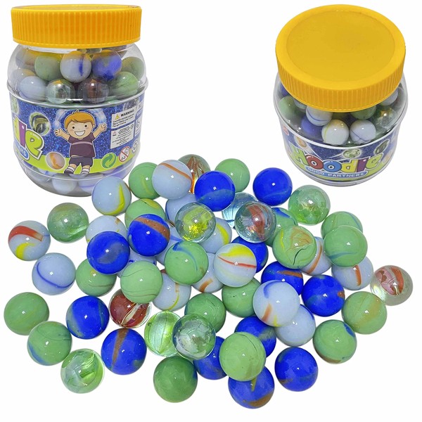 Ram 100 X Glass Marbles Kids Childrens Glass Marbles Toy