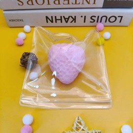 Taba Squishy Strawberry , Taba Soft Giant Jelly, Taba Soft Transparent Strawberries, Kawaii Taba Soft, Strawberry Pressure Balls, Handmade taba Soft (Pink)