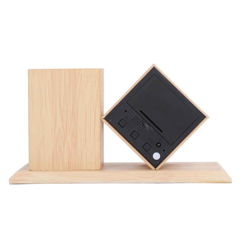 Pen Holder Clock Voice Control HD LED Display USB Battery