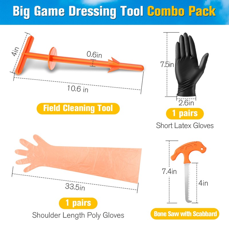 Tellingyou Field Cleaning Tool with Bone Saw and Field Dressing