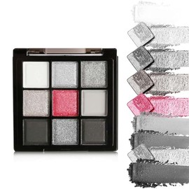 UNYOKE Mini 9 Cool Shade Palette Black Smoky Matte Glitter Eyeshadow Palette Smoky Eyeshadow (#Red and Black)