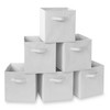 Casafield Set of 6 Collapsible Fabric Cube Storage Bins, White