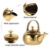 ABOOFAN Gold Whistling Tea Kettle, 14cm Stovetop Teapot, Stainless Steel