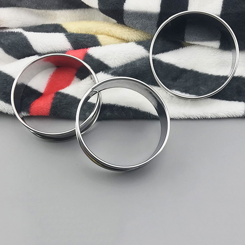16 Pieces Double Rolled Tart Rings Stainless Steel Muffin Rings