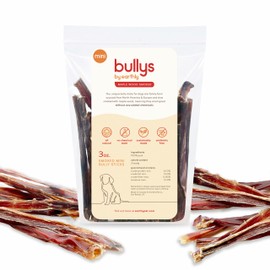 Earthly Mini Pork Bully Sticks - Thin 5-6" Chews for Dog, 6oz Bag