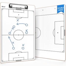 Scribbledo Soccer Dry Erase Coaching Board 15"x9" Soccer Whiteboard for Coaches Soccer Coaching Equipment Accessories Tactics Field Board Clipboard The Perfect Coach Gifts