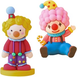 2 Piezas Figura de Payaso Cartoon en PVC Suave, para Estantes