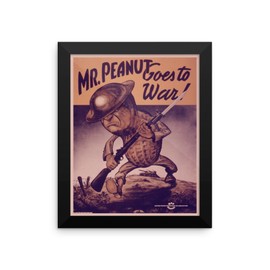 Vintage Poster - Mr. Peanut Goes to War 0717 - Premium Luster Photo Paper Framed Poster (8x10)