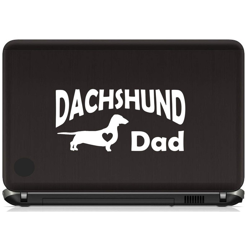 Dachshund Dad Decal Sticker for Car Window 8 Inch BG