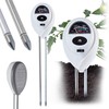 KADAX 3-in-1 Bodenmessgerät mit Feuchtigkeitsmesser, pH-Wert-Tester und Lichtmessung, Boden Messgerät,
