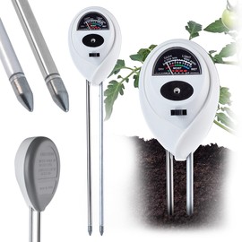 KADAX 3-in-1 Bodenmessgerät mit Feuchtigkeitsmesser, pH-Wert-Tester und Lichtmessung, Boden Messgerät, Feuchtigkeitsmessgerät, Bodenfeuchtemesser für Pflanzen
